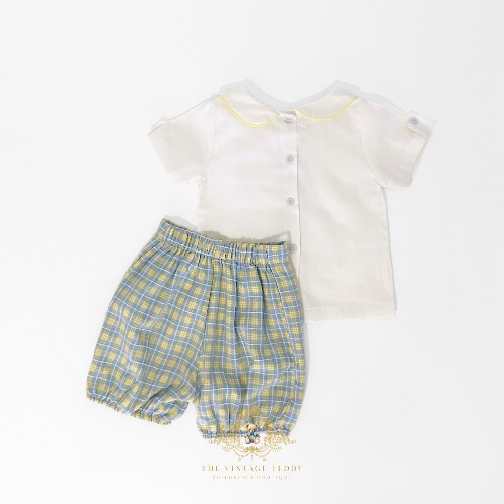 NWT Handsome Boys Matching Set Shirt & Bubble Shorts 2 Piece Kids Outfit 18-24M - Picture 3 of 3